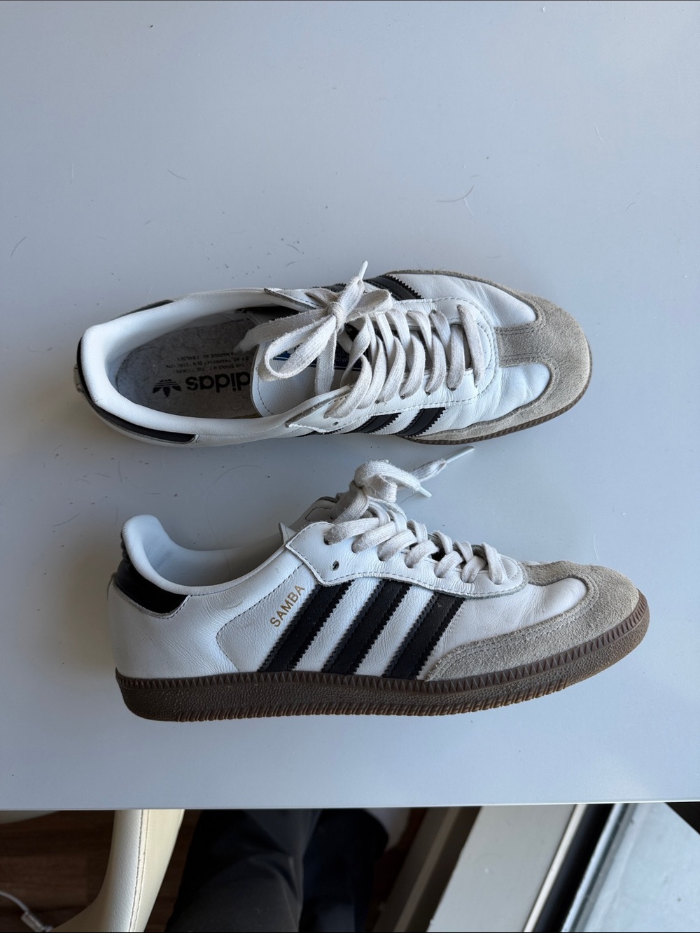 Adidas Samba Classic Leather white & black Sneakers
